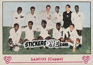 Figurina Squadra Santos - Calciatori 1964-1965 - Panini