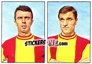Sticker Sardei / Vanini - Calciatori 1965-1966 n. 324 - Panini