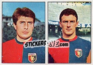 Sticker Zaglio / Rivara - Calciatori 1965-1966 n. 329 - Panini