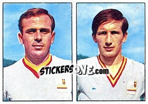 Sticker Pesce / Fumagalli - Calciatori 1965-1966 n. 354 - Panini