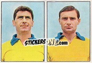 Sticker Aguzzoli / Borsari - Calciatori 1965-1966 - Panini