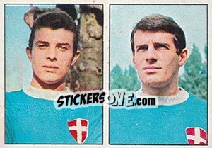 Sticker Volpati / Miazza - Calciatori 1965-1966 n. 370 - Panini