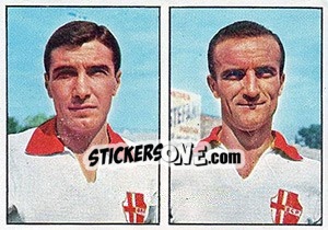 Sticker Vecchi / Cervato - Calciatori 1965-1966 n. 376 - Panini