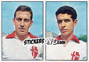 Sticker Mazzanti / Bigon - Calciatori 1965-1966 - Panini