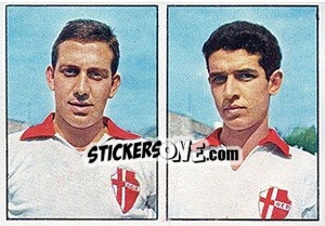 Sticker Mazzanti / Bigon - Calciatori 1965-1966 n. 379 - Panini