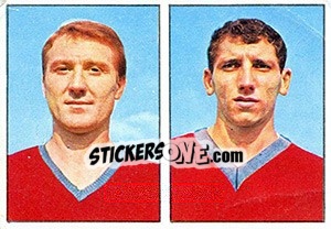 Sticker Franzini / Spelta - Calciatori 1965-1966 - Panini