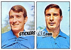 Sticker Bazzarini / Barbato - Calciatori 1965-1966 - Panini