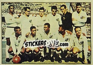 Figurina Squadra Santos - Calciatori 1965-1966 - Panini