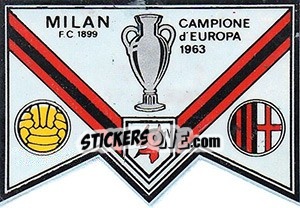 Figurina Scudetto Milan - Calciatori 1965-1966 - Panini