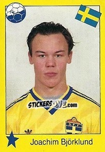 Sticker Joachim Björklund - Euro 1992 - Manil
