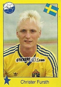 Sticker Christer Fursth - Euro 1992 - Manil