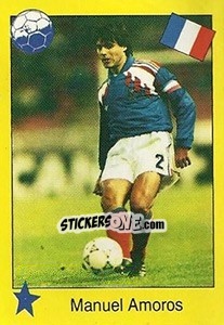 Sticker Manuel Amoros - Euro 1992 - Manil