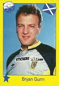 Sticker Bryan Gunn - Euro 1992 - Manil