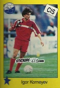 Sticker Igor Korneyev - Euro 1992 - Manil