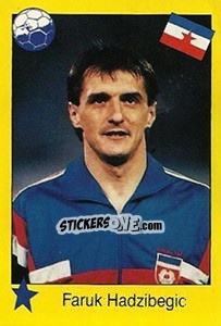 Cromo Faruk Hadzibegic - Euro 1992 - Manil
