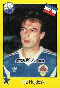 Sticker Ilija Najdoski - Euro 1992 - Manil