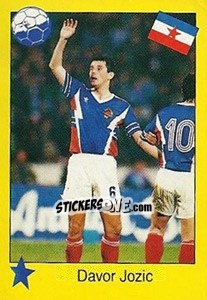 Sticker Davor Jozic - Euro 1992 - Manil