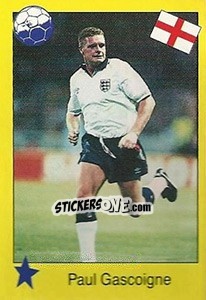 Sticker Paul Gascoigne - Euro 1992 - Manil