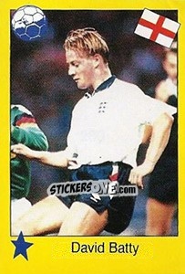 Cromo David Batty - Euro 1992 - Manil