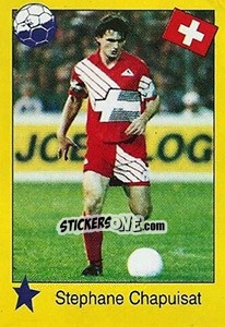 Sticker Stephane Chapuisat - Euro 1992 - Manil