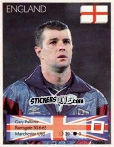 Sticker Gary Pallister - Euro 1996 n. 20 - Manil