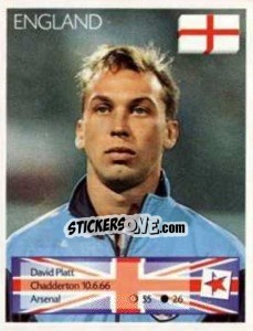 Figurina David Platt - Euro 1996 - Manil