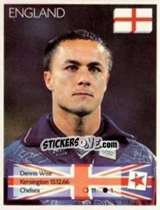 Sticker Dennis Wise - Euro 1996 n. 26 - Manil
