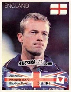 Sticker Alan Shearer - Euro 1996 n. 28 - Manil