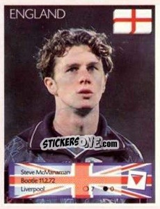 Sticker Steve McManaman - Euro 1996 - Manil