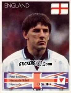 Sticker Peter Beardsley - Euro 1996 n. 30 - Manil