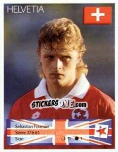 Sticker Sebastien Fournier - Euro 1996 n. 38 - Manil