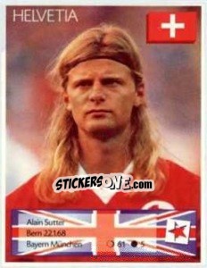 Sticker Alain Sutter - Euro 1996 n. 42 - Manil