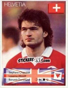 Sticker Stephane Chapuisat - Euro 1996 - Manil