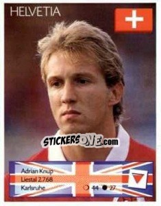 Sticker Adrian Knup - Euro 1996 - Manil