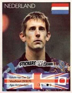 Sticker Edwin van der Sar - Euro 1996 n. 47 - Manil
