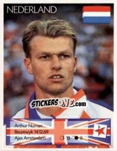 Sticker Arthur Numan - Euro 1996 - Manil