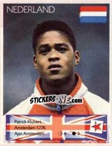 Sticker Patrick Kluivert - Euro 1996 - Manil