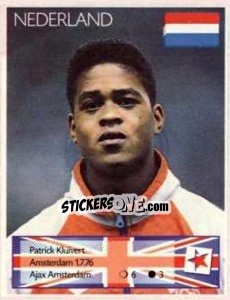 Sticker Patrick Kluivert - Euro 1996 n. 57 - Manil