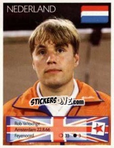 Sticker Rob Witschge - Euro 1996 - Manil