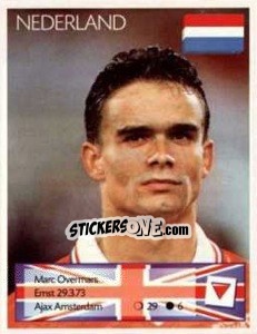 Sticker Marc Overmars - Euro 1996 n. 59 - Manil