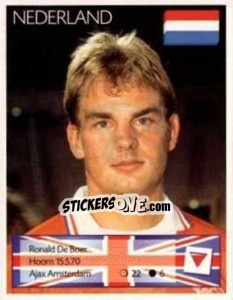 Sticker Ronald De Boer - Euro 1996 n. 60 - Manil