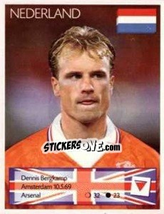 Sticker Dennis Bergkamp - Euro 1996 n. 62 - Manil