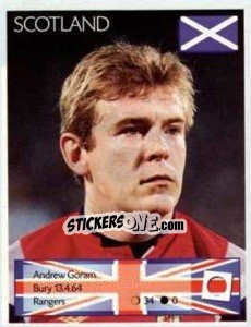 Sticker Andrew Goram - Euro 1996 n. 63 - Manil