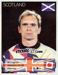 Sticker Jim Leighton - Euro 1996 n. 64 - Manil