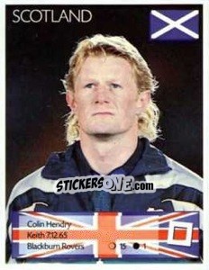 Sticker Colin Hendry - Euro 1996 n. 66 - Manil