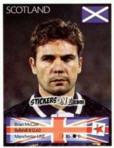 Cromo Brian McClair - Euro 1996 - Manil