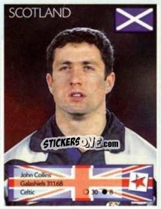Sticker John Collins - Euro 1996 n. 72 - Manil