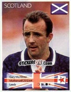 Cromo Gary McAllister - Euro 1996 - Manil