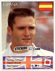 Sticker Santiago Canizares - Euro 1996 n. 94 - Manil