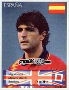 Sticker Miguel Nadal - Euro 1996 n. 96 - Manil